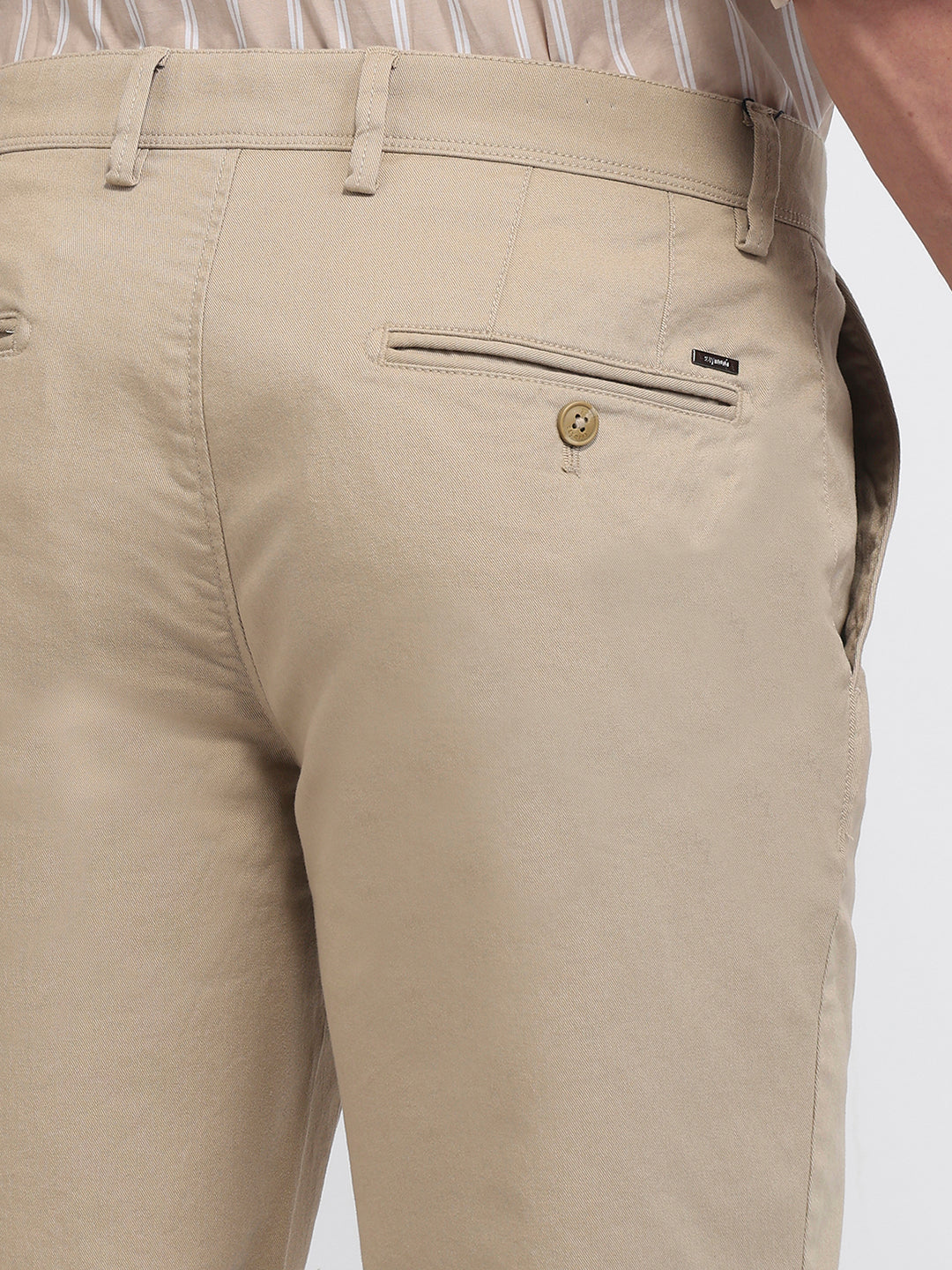 Raymond Men Khaki Slim Fit Solid Trouser