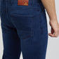 Men Blue Slim Fit Solid Cotton Blend Jeans