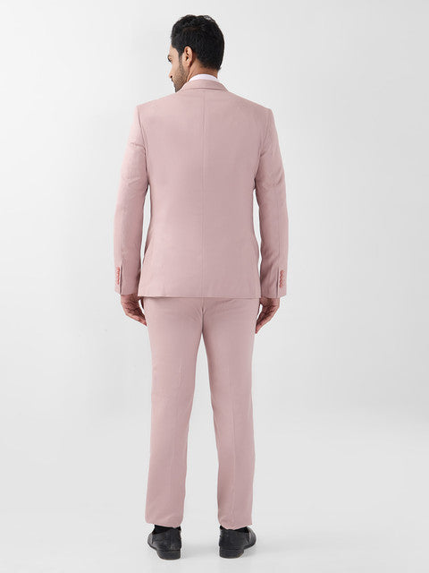 Raymond Men Red Structured Regular Fit Polyester Blend Suit