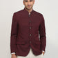 Raymond Men Maroon Regular Fit Solid Blazer