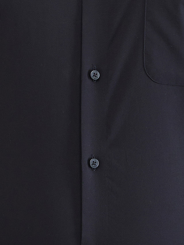 Raymond Black Solid Contemporary Fit Cotton Formal Shirt