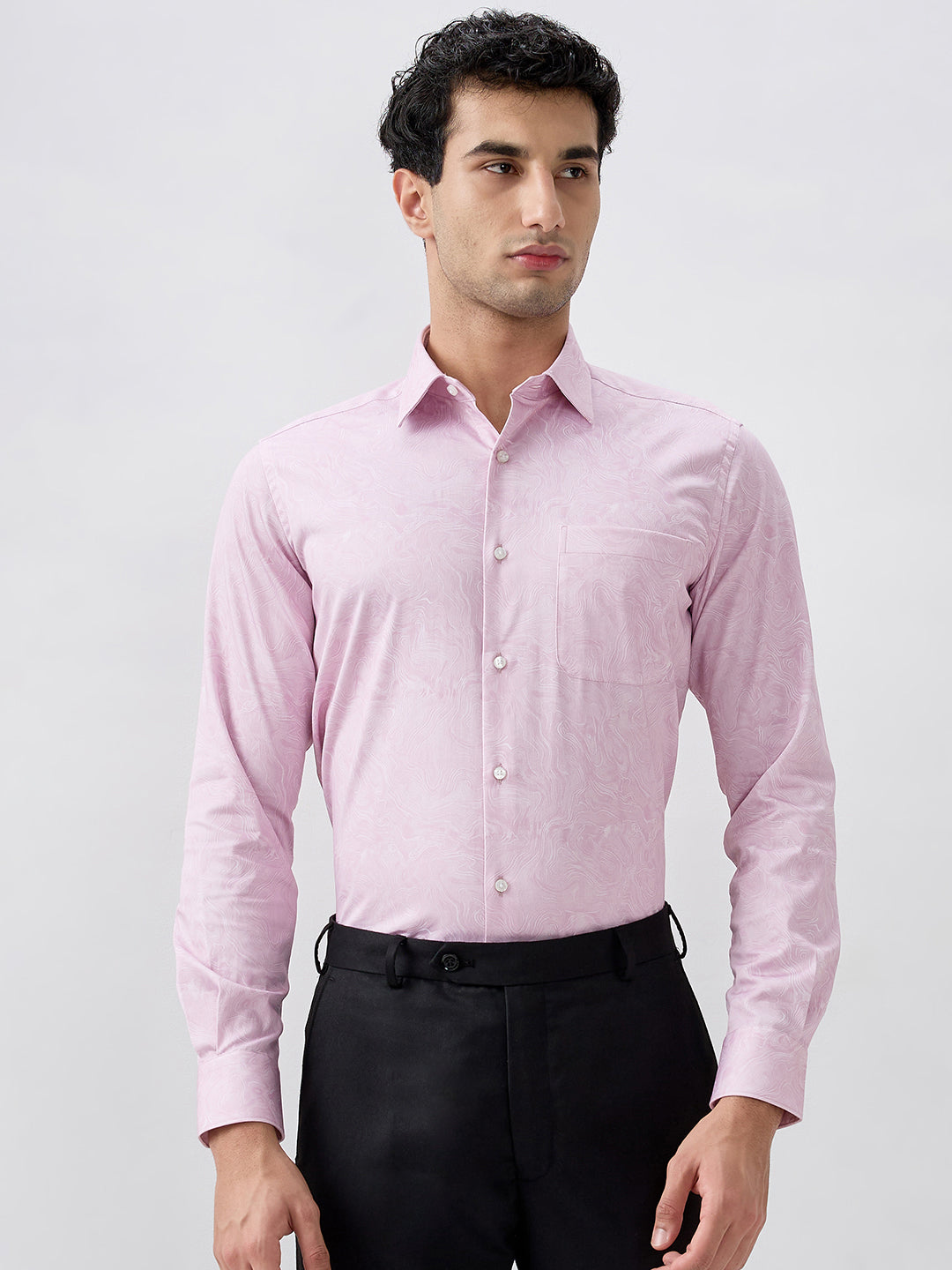 Raymond Men Red Regular Fit Print Formal Shirt – MyRaymond
