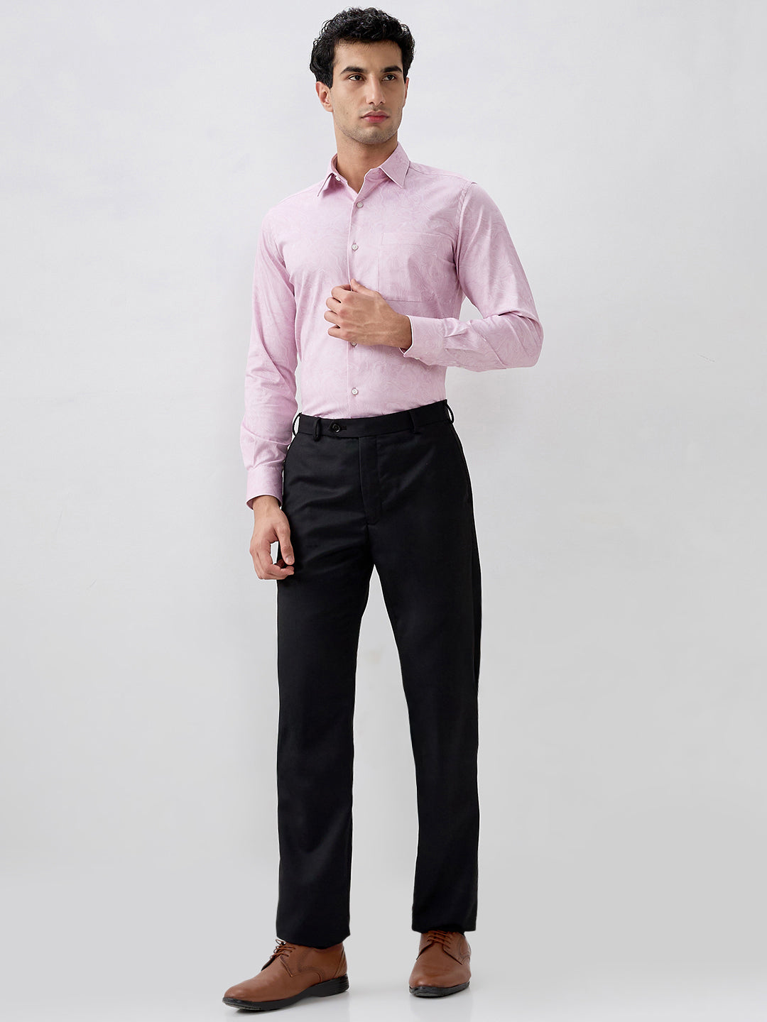 Raymond Men Red Regular Fit Print Formal Shirt – MyRaymond