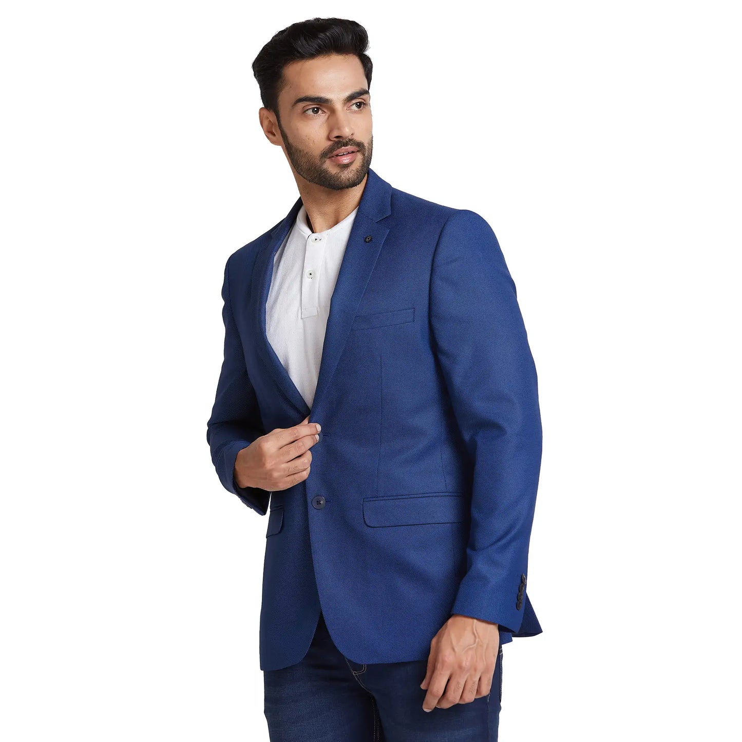 Men Slim Fit Violet Blazer