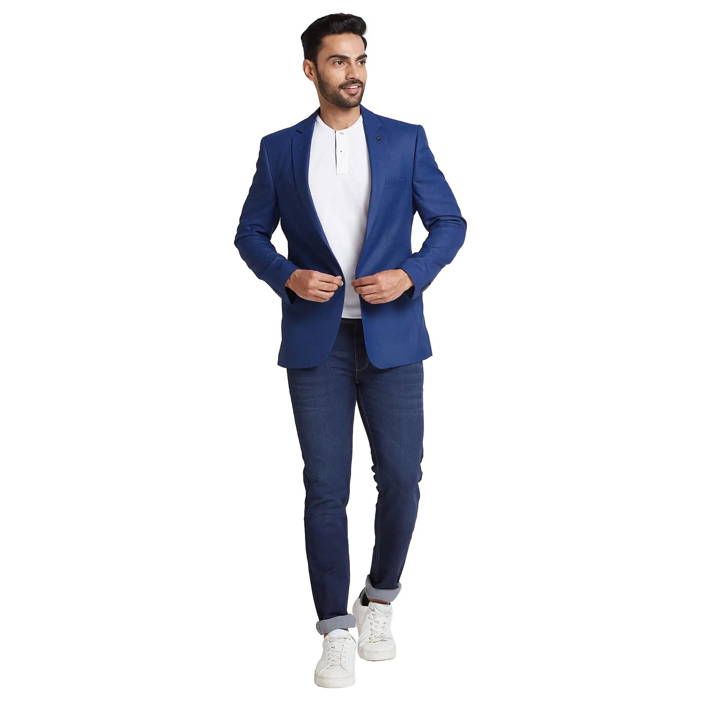 Men Slim Fit Violet Blazer