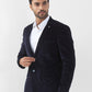 Raymond Men Blue Corduroy Slim Fit Cotton Blend Blazer