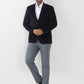Raymond Men Blue Corduroy Slim Fit Cotton Blend Blazer