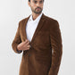 Raymond Men Brown Corduroy Slim Fit Cotton Blend Blazer