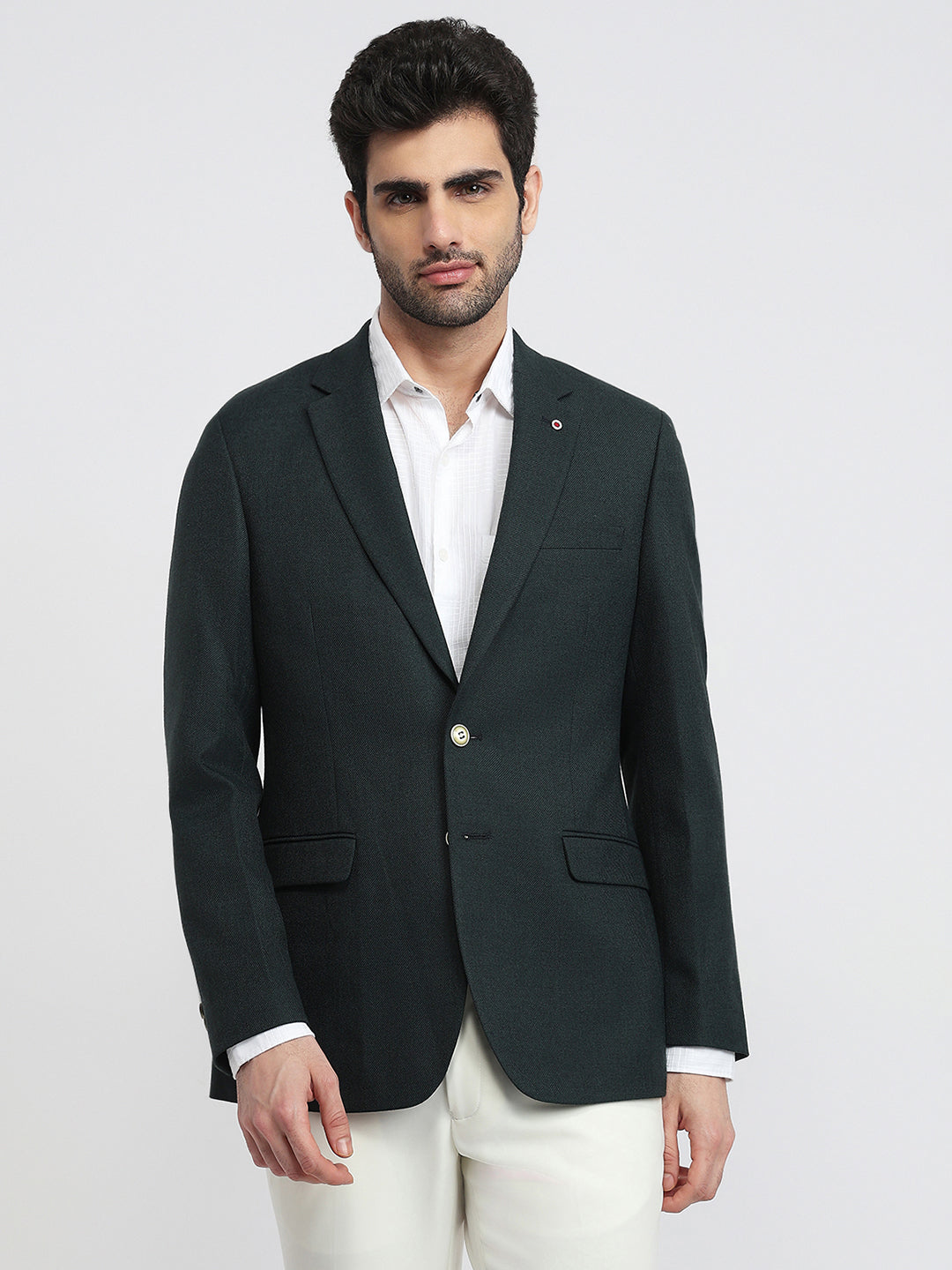 Raymond Men Green Contemporary Fit Solid Formal Blazer – MyRaymond