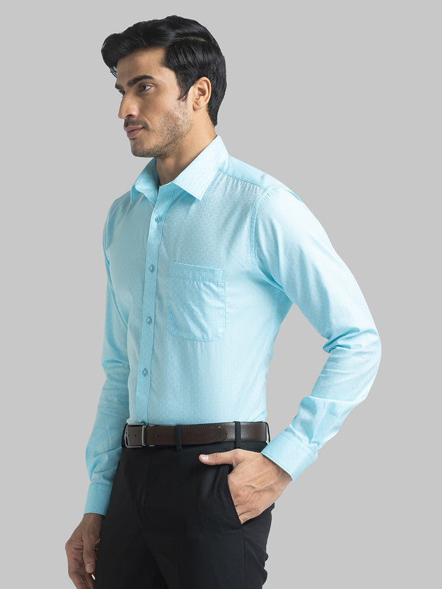 Raymond Blue Structure Slim Fit Cotton Formal Shirt – MyRaymond