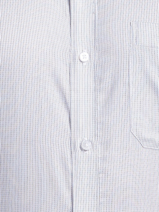 Raymond Grey Stripe Contemporary Fit Cotton Formal Shirt