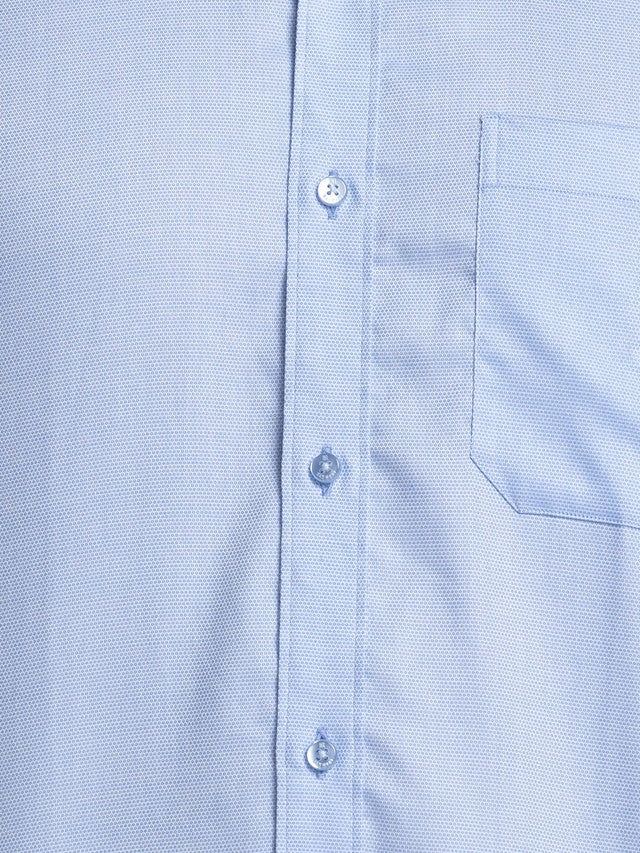 Raymond Blue Structure Contemporary Fit Cotton Formal Shirt