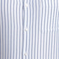 Raymond Men Blue Stripe Slim Fit Full Sleeve Semi Cut Away Collar Shirt