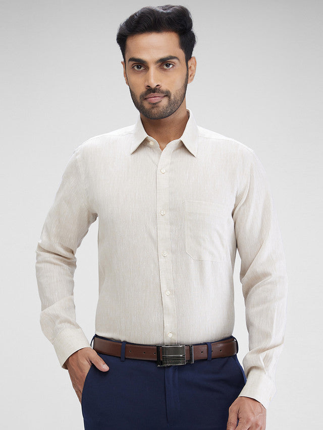 Raymond Beige Formal Shirt