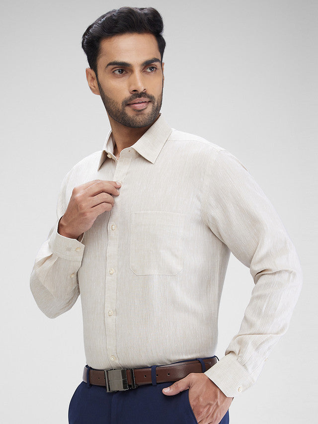 Raymond Beige Formal Shirt