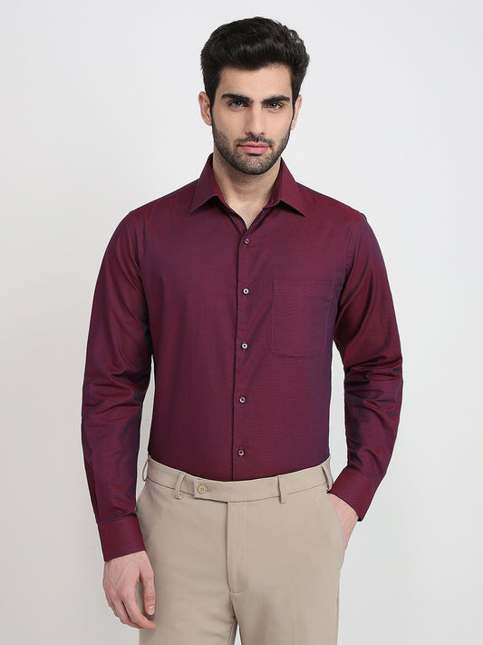 Raymond Maroon Formal Shirt 