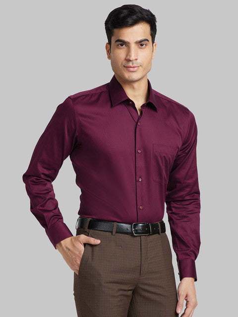 Raymond Maroon Formal Shirt