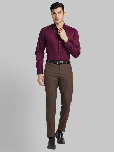 Raymond Maroon Formal Shirt