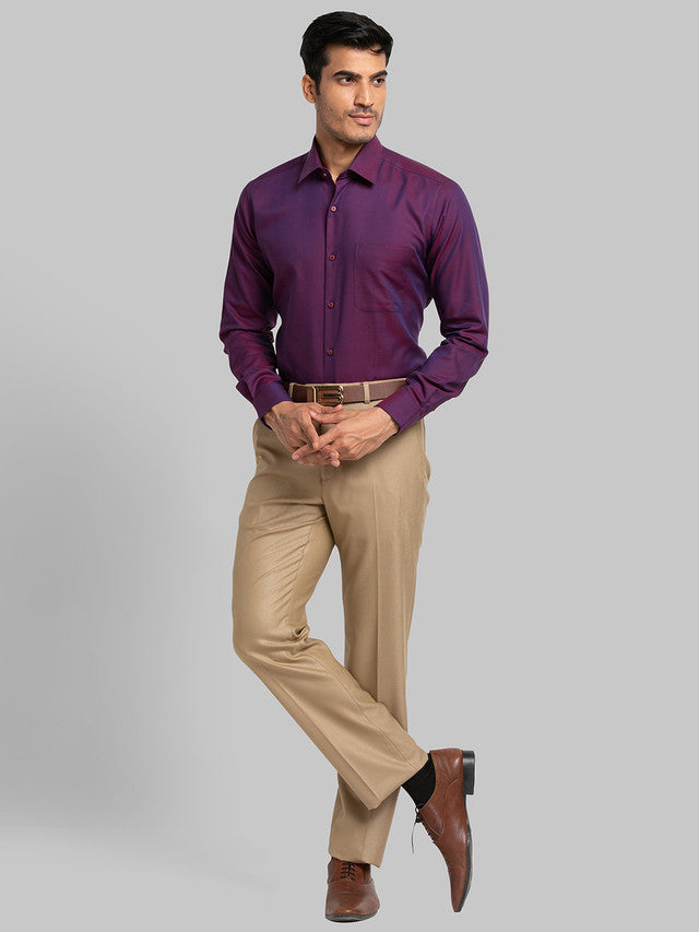 Raymond Maroon Formal Shirt