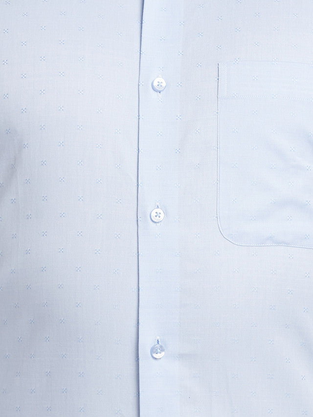 Raymond Blue Structure Contemporary Fit Cotton Formal Shirt