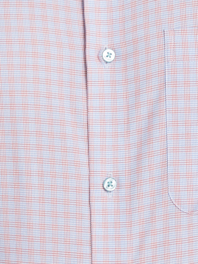 Raymond Beige Checks Contemporary Fit Cotton Formal Shirt