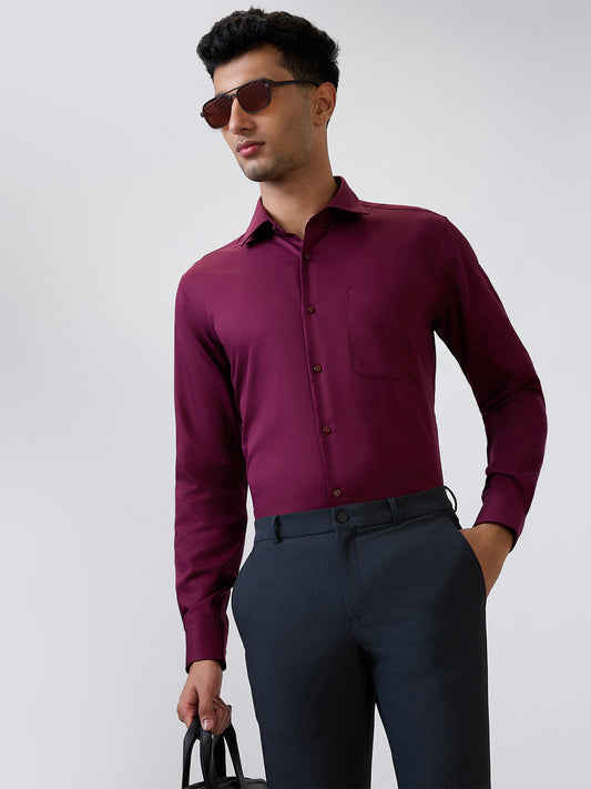 Raymond Maroon Formal Shirt