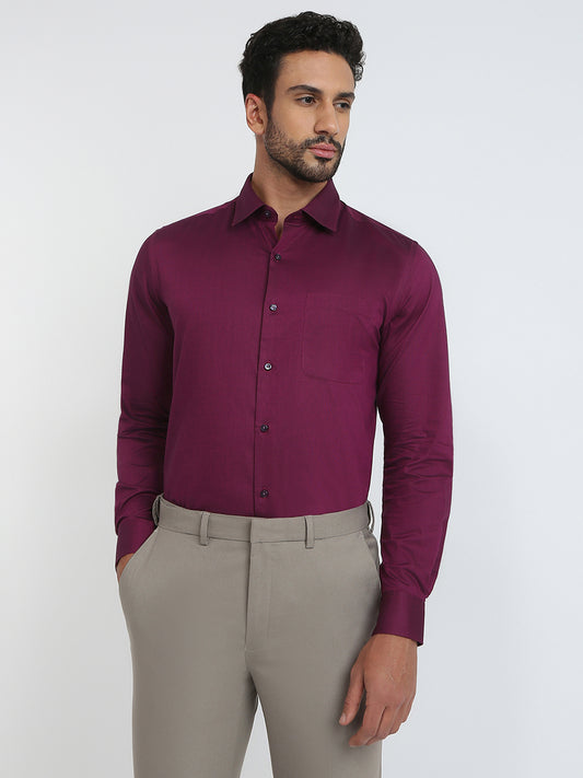 Raymond Maroon Formal Shirt