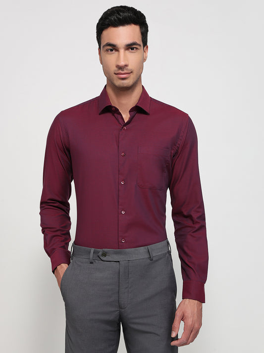 Raymond Maroon Formal Shirt
