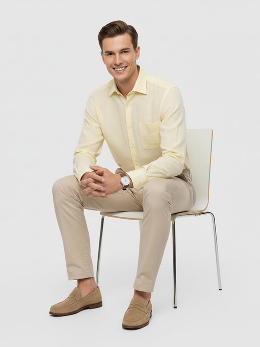 Raymond Yellow Formal Shirt