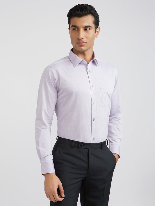 Raymond Purple Structure Slim Fit Cotton Formal Shirt