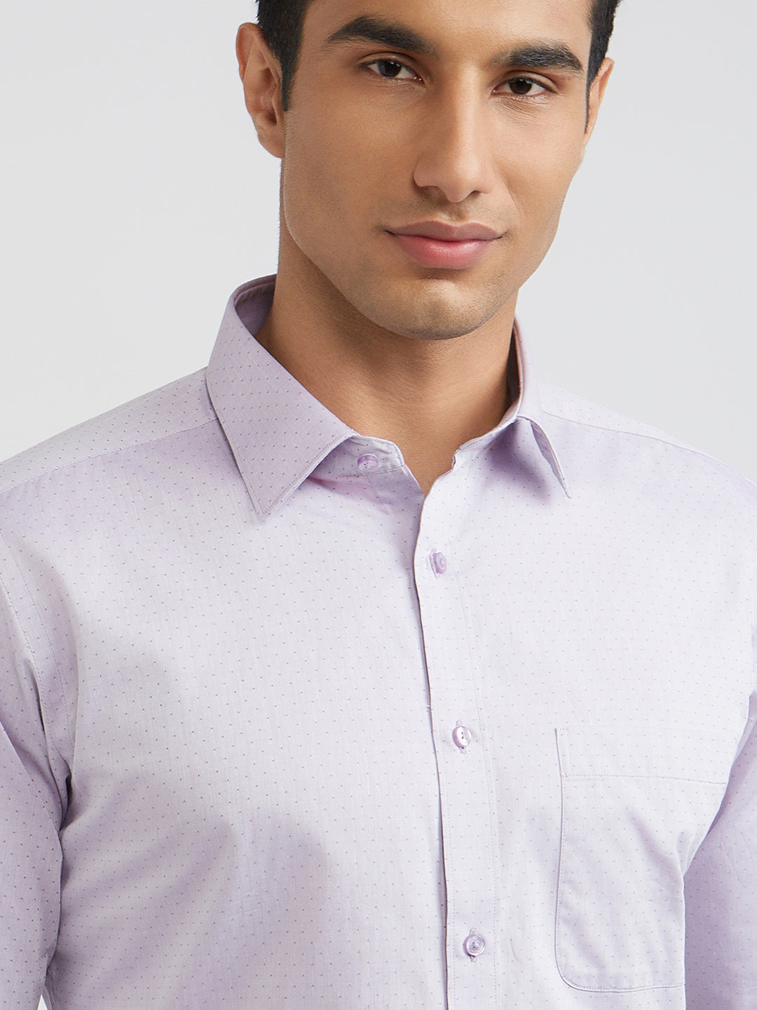 Raymond Purple Structure Slim Fit Cotton Formal Shirt