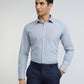 Raymond Blue Checks Slim Fit Full Sleeve Cotton Shirt