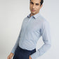 Raymond Blue Checks Slim Fit Full Sleeve Cotton Shirt