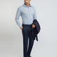 Raymond Blue Checks Slim Fit Full Sleeve Cotton Shirt