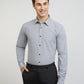 Raymond Men Grey Checks Slim Fit Cotton Formal Shirt