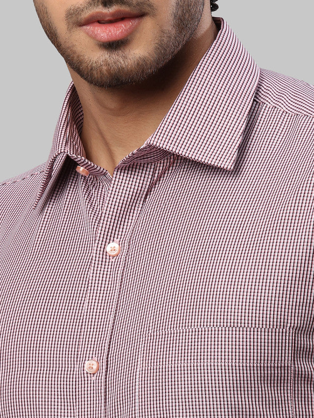 Raymond Red Checks Slim Fit Cotton Formal Shirt – MyRaymond