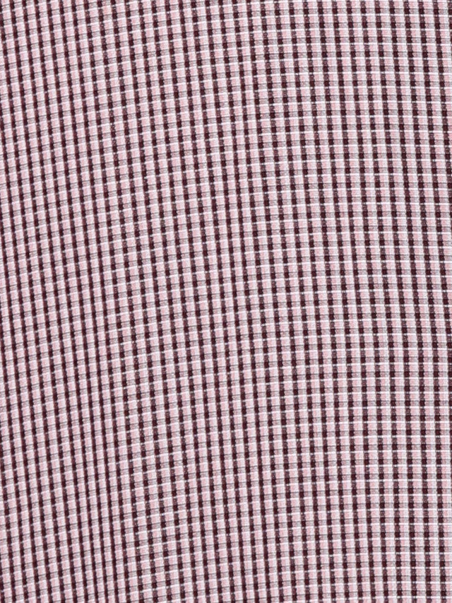 Raymond Red Checks Slim Fit Cotton Formal Shirt