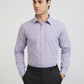 Raymond Purple Checks Slim Fit Cotton Formal Shirt