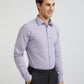 Raymond Purple Checks Slim Fit Cotton Formal Shirt