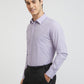 Raymond Purple Checks Slim Fit Cotton Formal Shirt