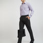 Raymond Purple Checks Slim Fit Cotton Formal Shirt