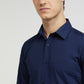 Raymond Blue Solid Slim Fit Cotton Formal Shirt