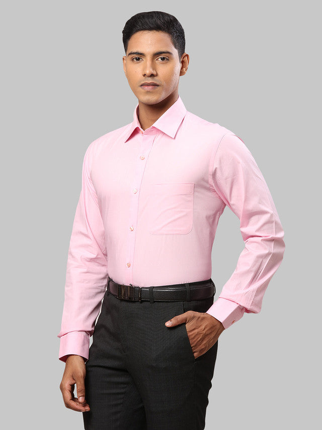 Raymond Men Pink Slim Fit Solid Formal Shirt – MyRaymond