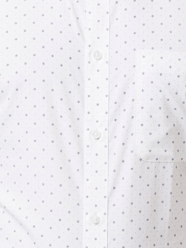 Raymond Men Blue Print Slim Fit Cotton Shirt