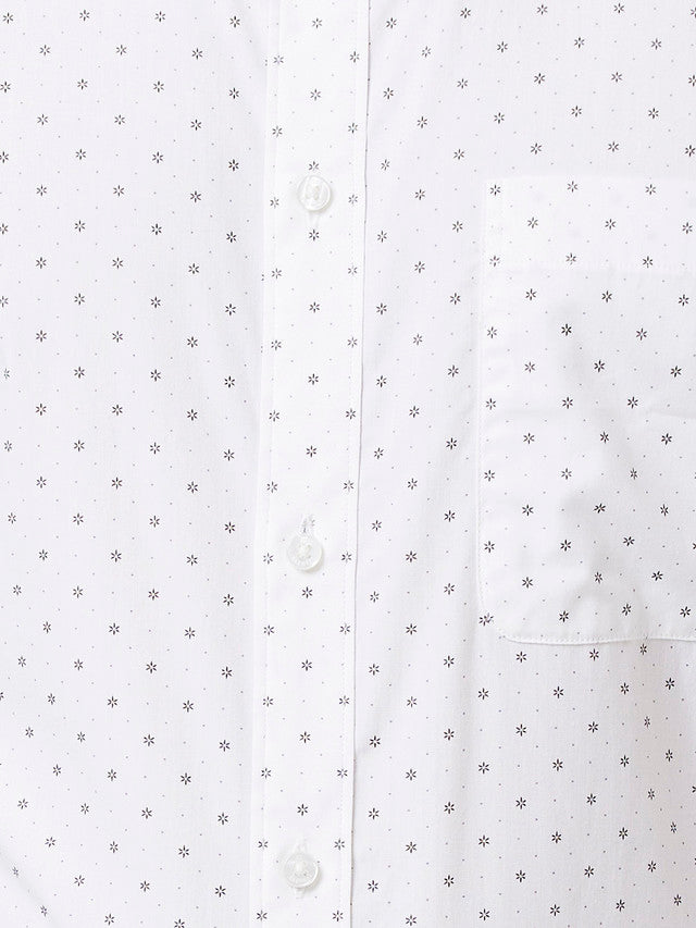 Raymond Men Grey Slim Fit Print Formal Shirt