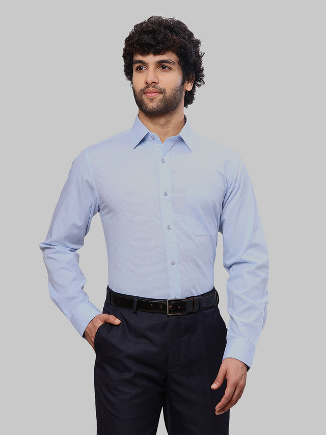 Raymond Men Blue Slim Fit Dobby Formal Shirt – MyRaymond