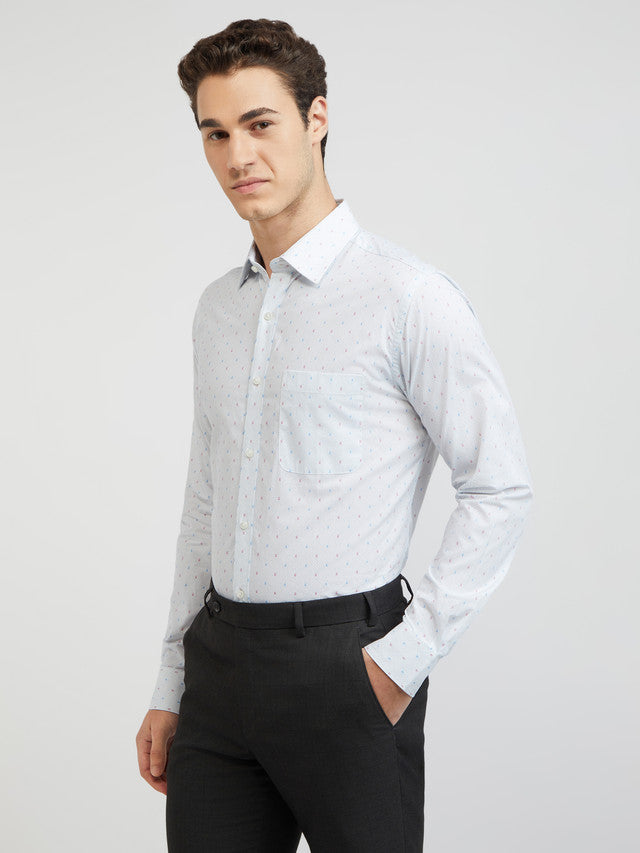 Men Slim Fit Light Blue Shirt