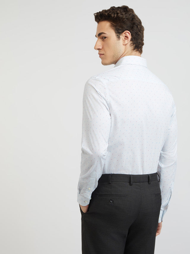 Men Slim Fit Light Blue Shirt