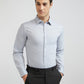 Raymond Men Blue Print Slim Fit Cotton Shirts