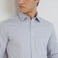 Raymond Men Blue Print Slim Fit Cotton Shirts